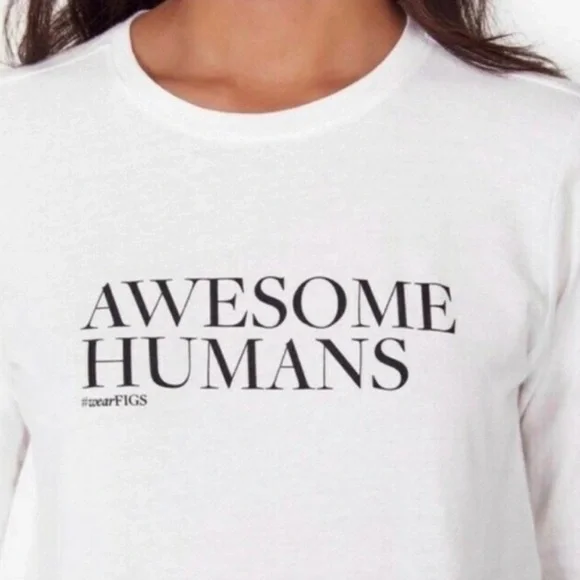 Figs Underscrub Long Sleeve T Shirt
Womens S White Awesome Humans Wear Figs - Picture 2 of 3